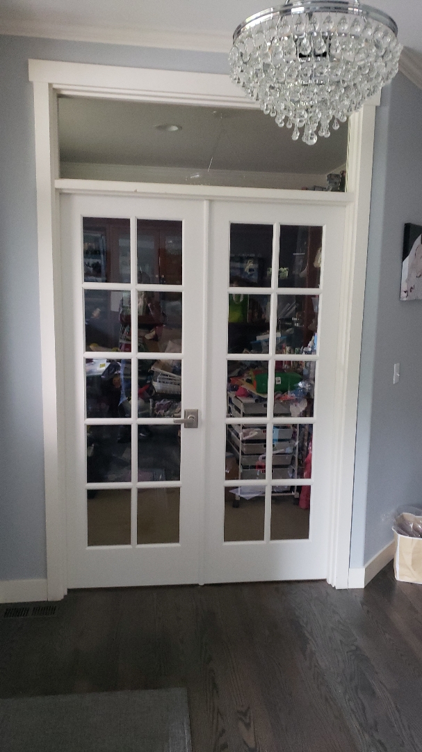 10-lite clear double French swing doors